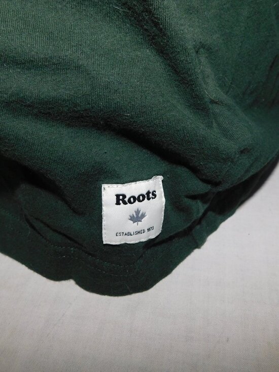 Roots Canadian Wilderness Tour Mens Medium Green Graphic Long Sleeve Shirt - Picture 5 of 9